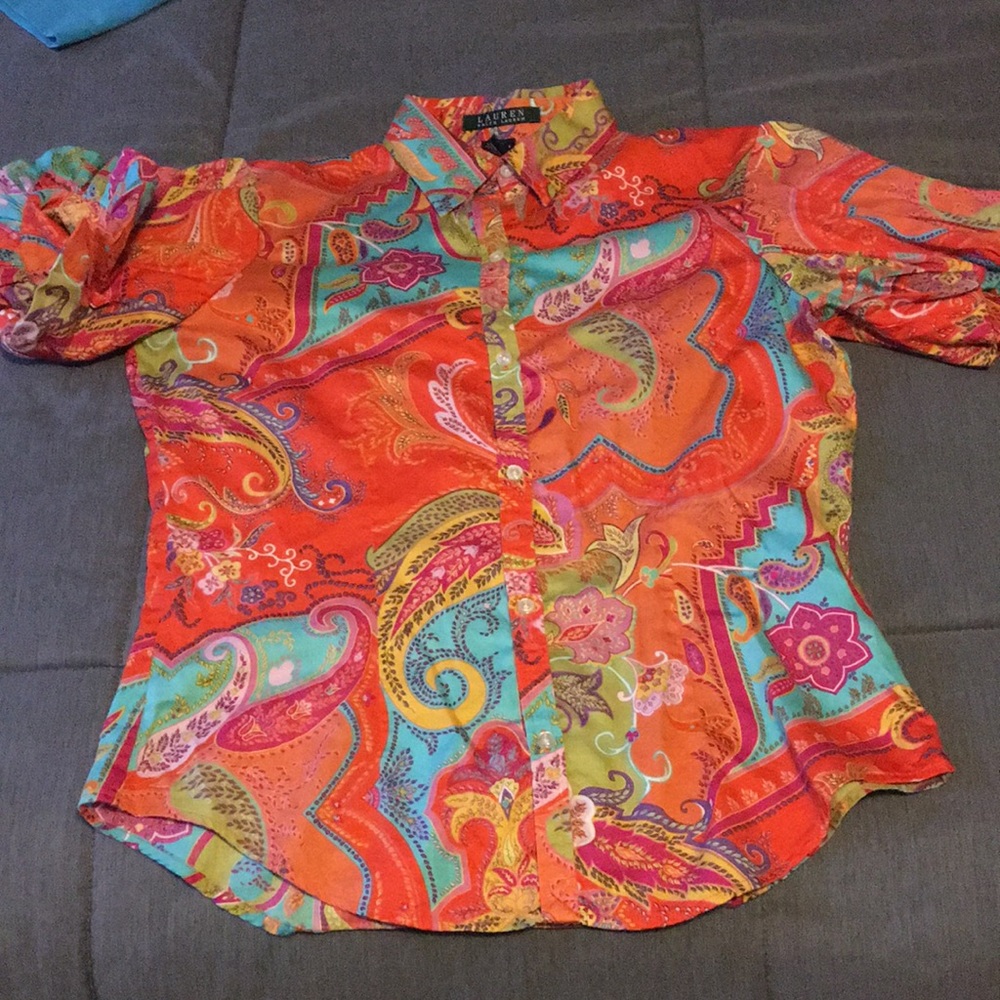 Lauren Ralph Lauren Paisley button down shirt